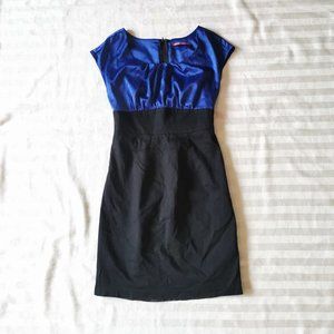 Smart Set Black and Royal Blue Dress